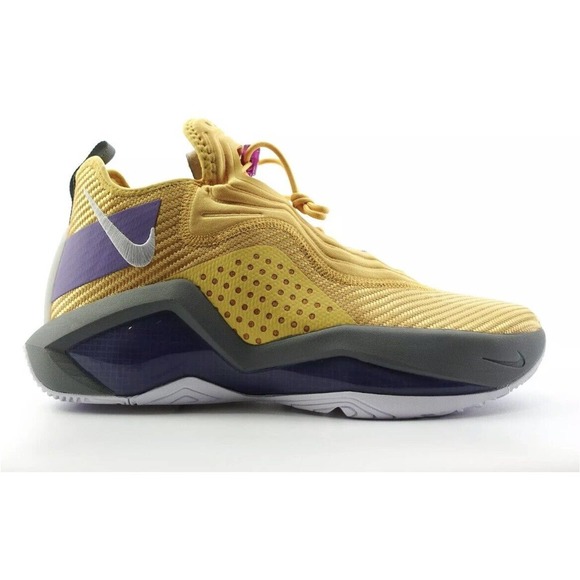Nike LeBron Soldier 14 LA Lakers Purple Gold Mens Basketball Shoes Size 9.5 main image 8
